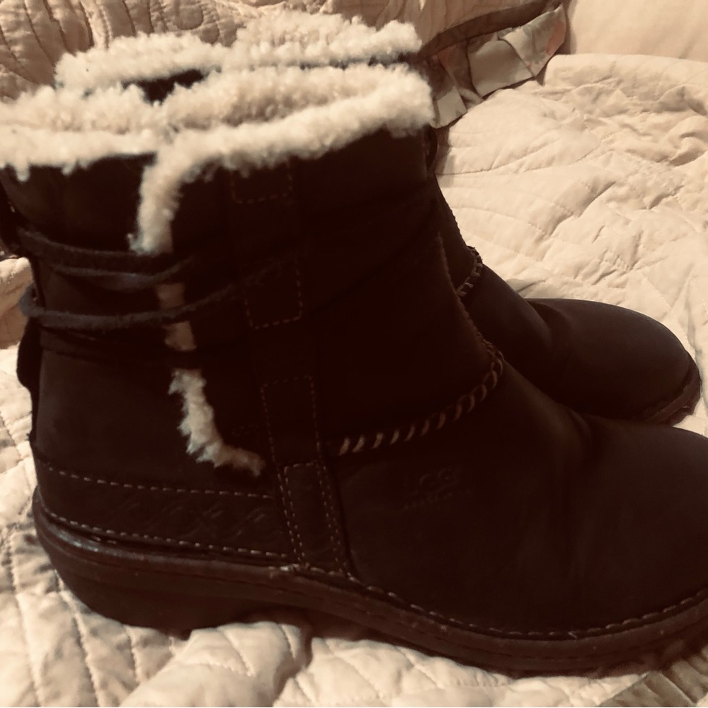 UGG Black Winter Boots with Shearling Lining